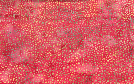 Fabric Lining - Red with Gold Dots Various