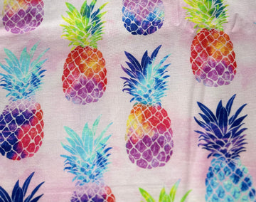 Fabric - Rainbow Pineapple Blu Zone Bags